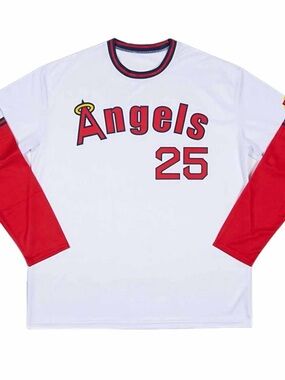 Angels Throwback Long Sleeve Shirt 2025  Size XL